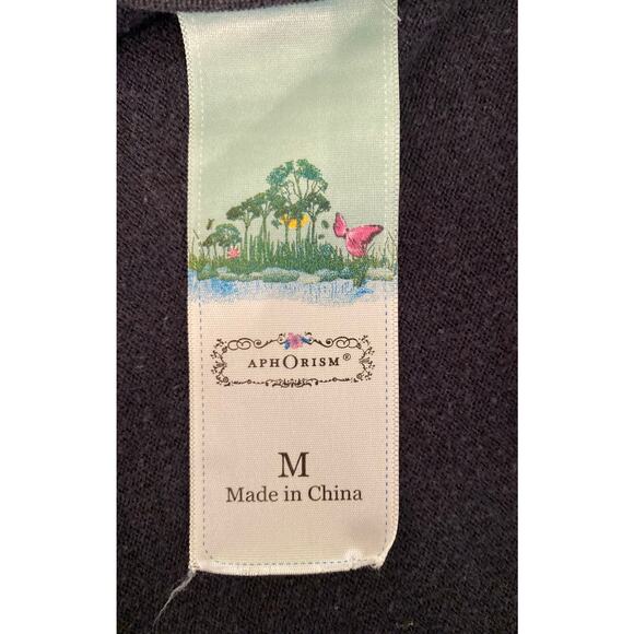 Aphorism Women's Cardigan Blue Size Medium - Picture 3 of 5